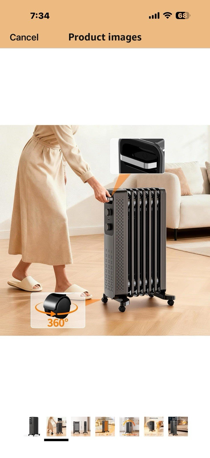 Electactic Oil Radiator Heater for indoor Use Large Room with Remote