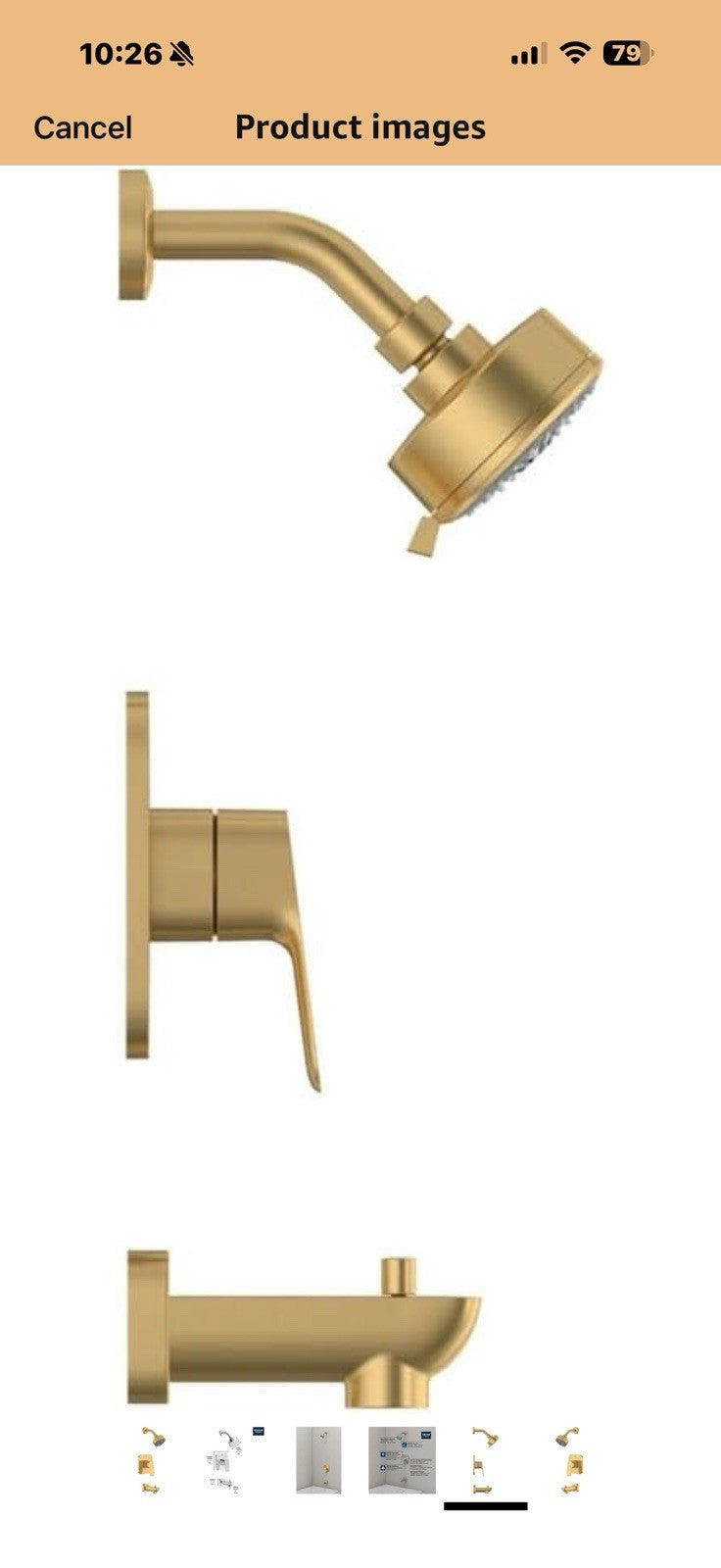 Grohe 105380GN00 Cubeo Pressure Balance Valve Tub/Shower Trim Kit,