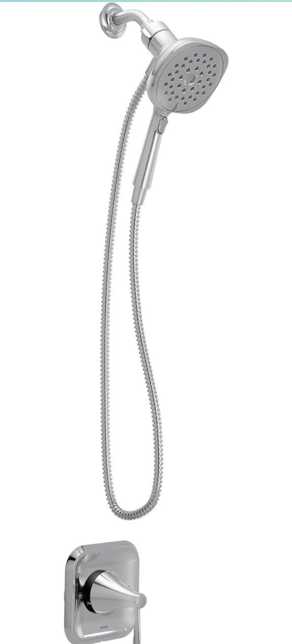 Moen Ronan Chrome Single-Handle Modern Shower Faucet with Square 