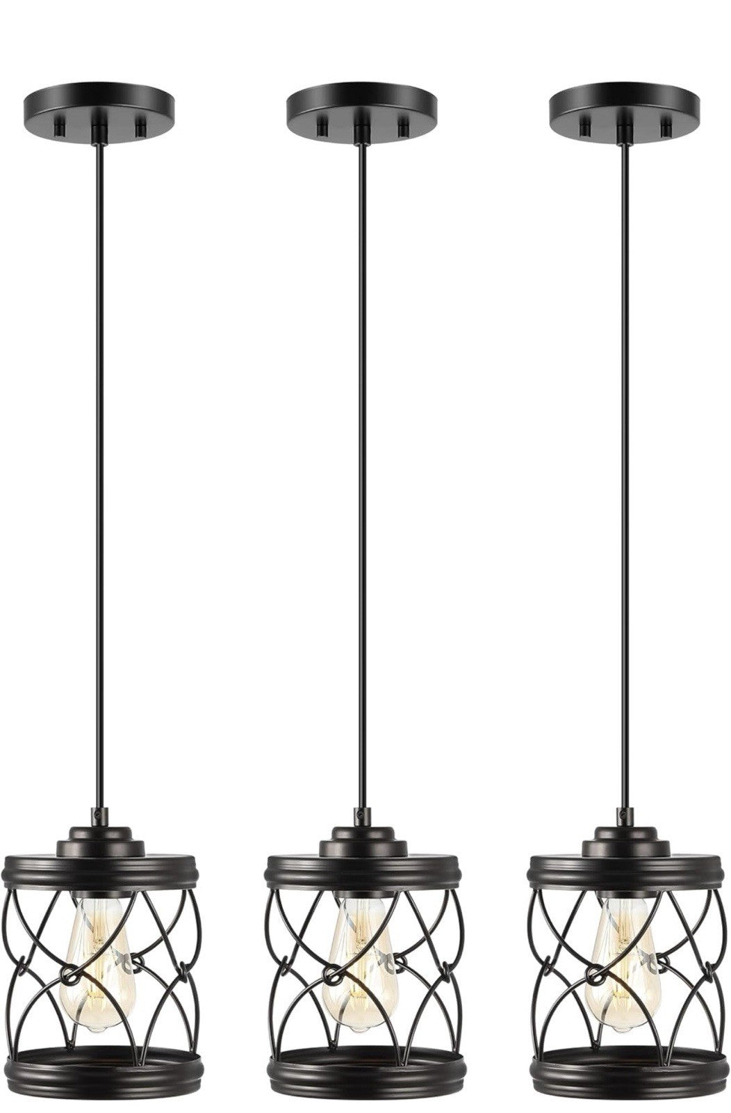 JONATHAN Y JYL7909B-SET3 Marelle 6.5" 1-Light Farmhouse Industrial