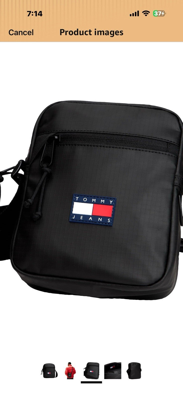 Tommy Jeans Mens Daily Tech Reporter,BLACK One Size