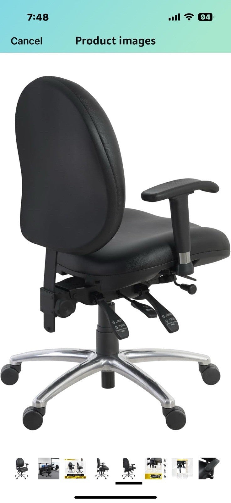 Romig Conley 24/7 Vinyl Office Chair Big & Tall 400lb Max Weight,