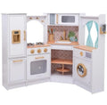 KidKraft Ultimate Corner Wooden Play Kitchen with Lights & Sounds, 