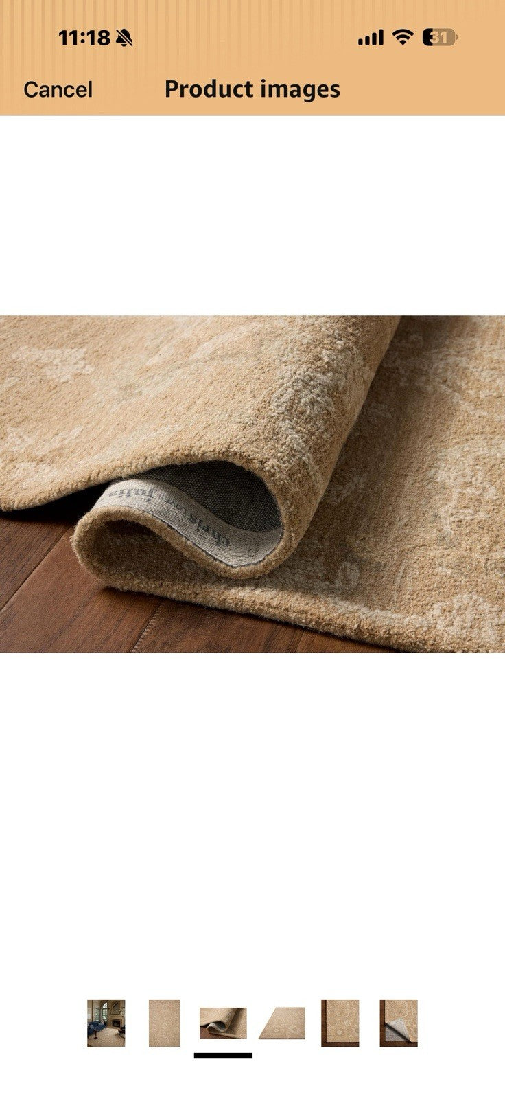 Loloi Chris Loves Julia Dorothea Collection DRT-01 Sand/Pebble 5'-0" x 7'-6"