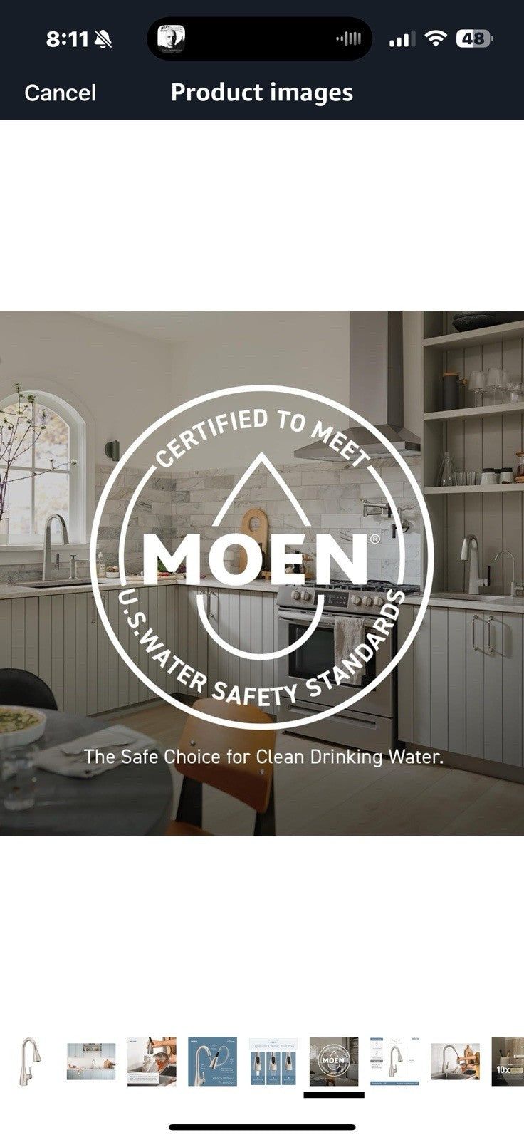 Moen Kiran Spot Resist Stainless One-Handle High Arc Pulldown Kitchen