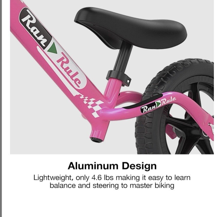 Royalbaby RanRule Kids Balance Bike Toddlers Age 2~5 Years Pink