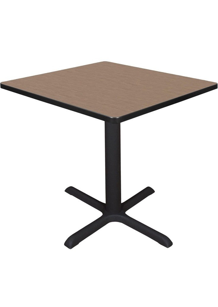 Romig Pillar Small 30 in. Square X-Base Breakroom Table- Noble Oak