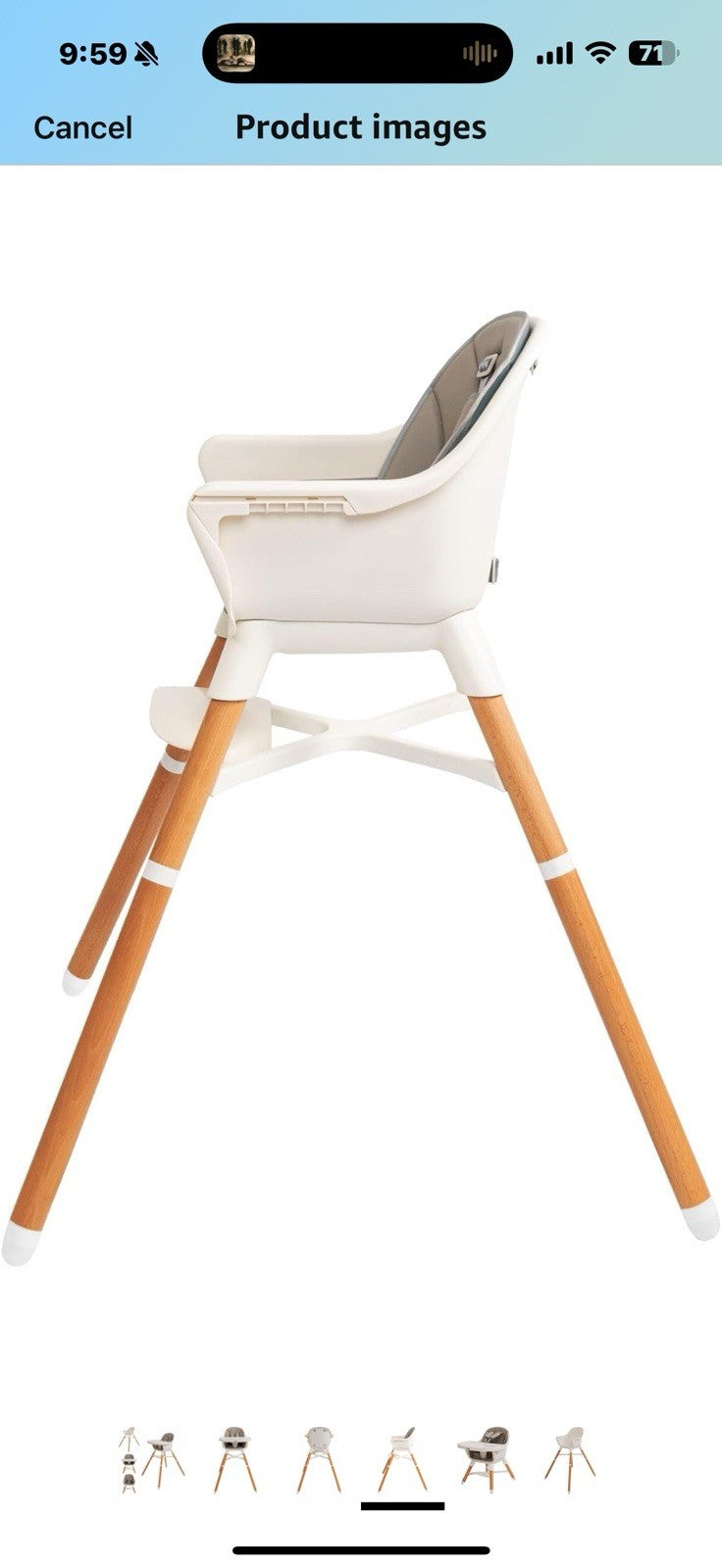 Nuby 4-in-1 Baby High Chair Seat with Removable Tray - 6+ Months to 3 Years