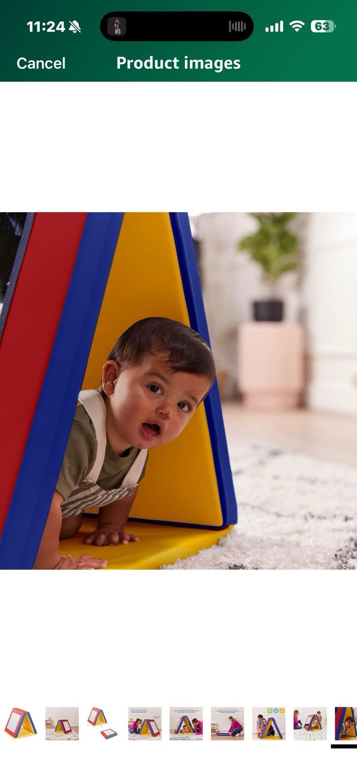 ECR4Kids SoftZone Folding Floor Mirror, Sensory Toy, Assorted 