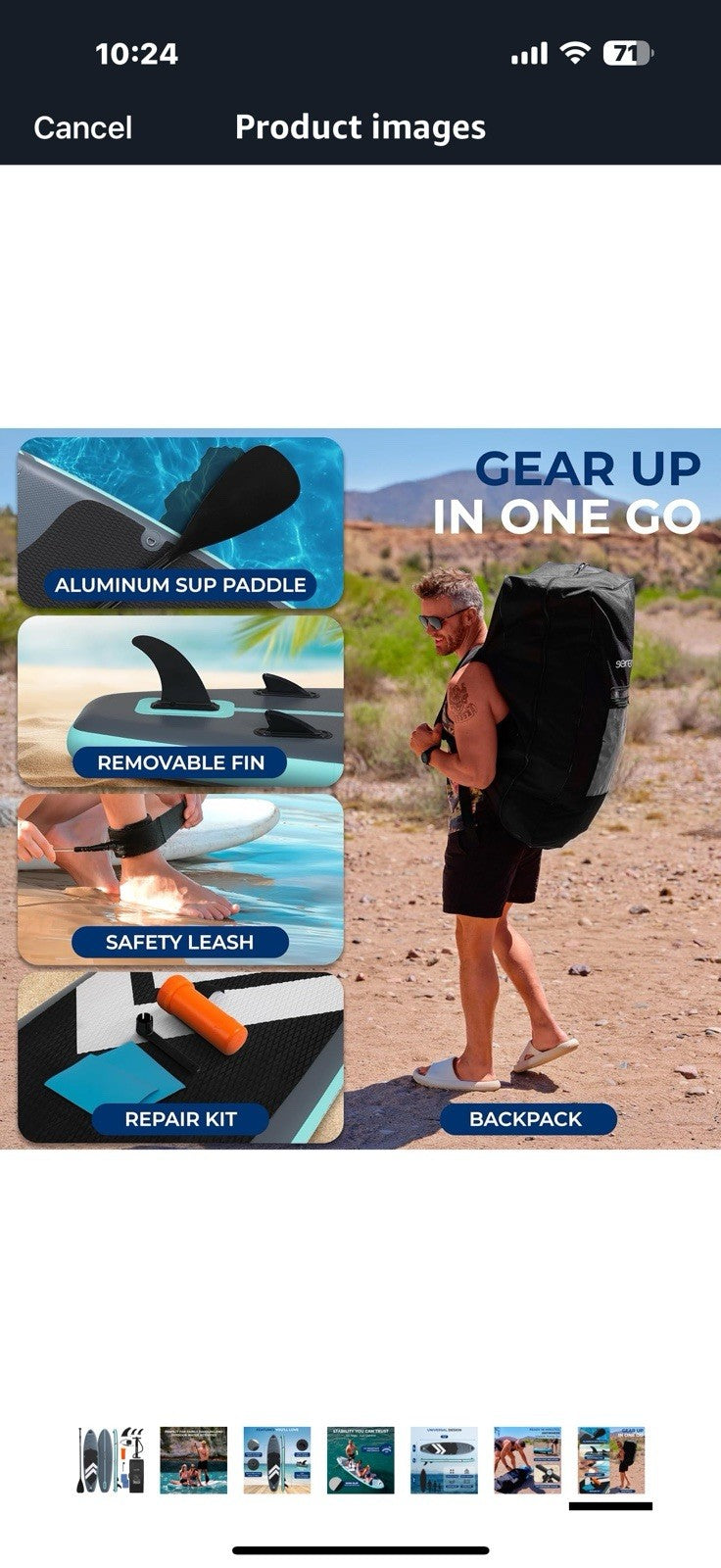 SereneLife 11’6” Inflatable SUP - Family Stand Up Paddle Board for 2 Adults