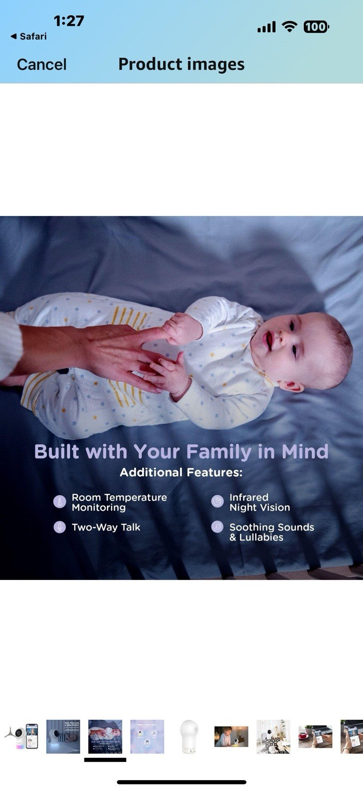 HUBBLE CONNECTED Nursery Pal Glow Deluxe Smart HD Baby Camera