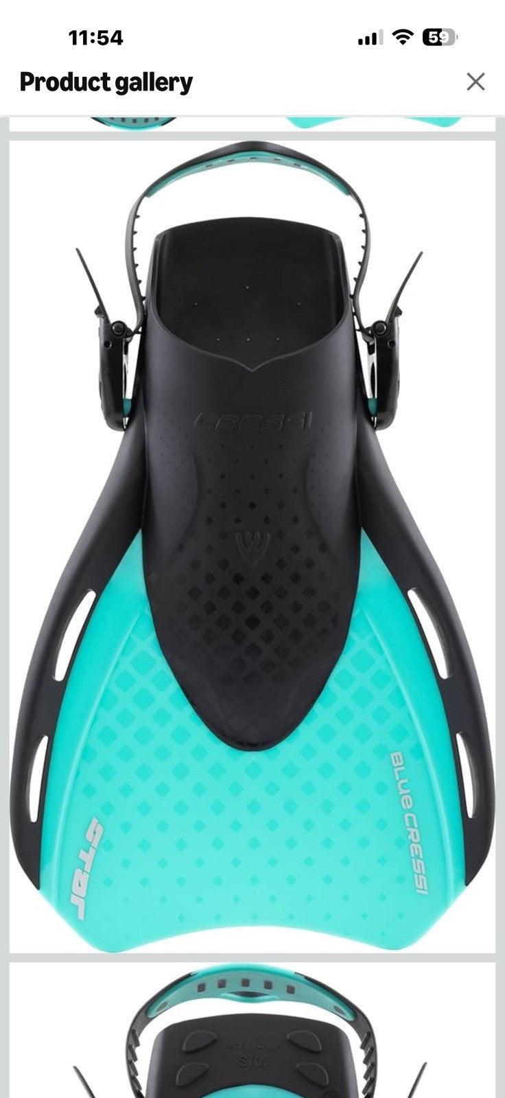 Cressi Star Short Adjustable Open Heel Fins - Light for Travel, Robust and 