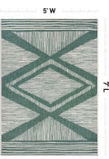 Rugshop Contemporary Geometric Stripe Weather Resistant Reversible