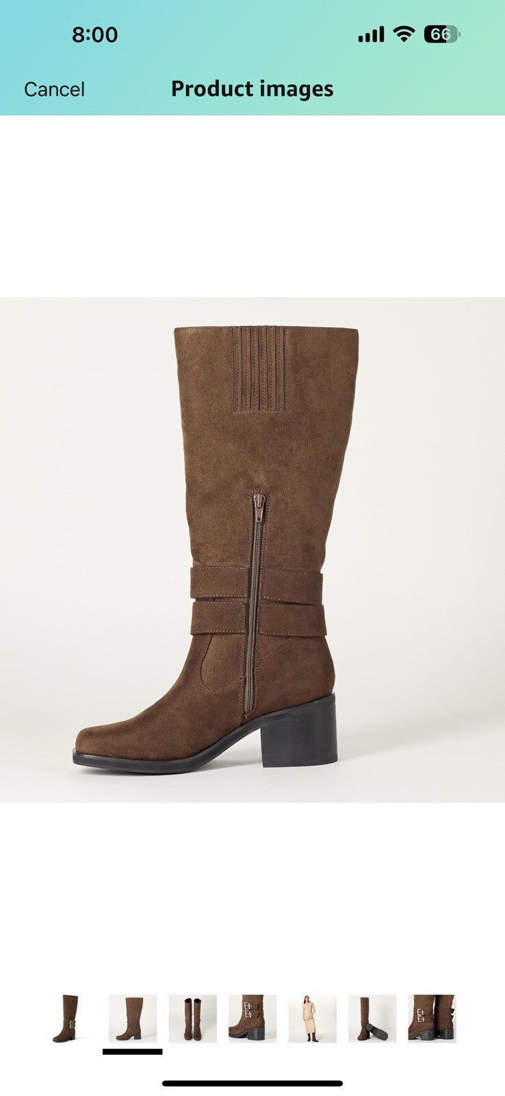 The Drop Women's Sage Tall Biker Boot with Buckles 8.5