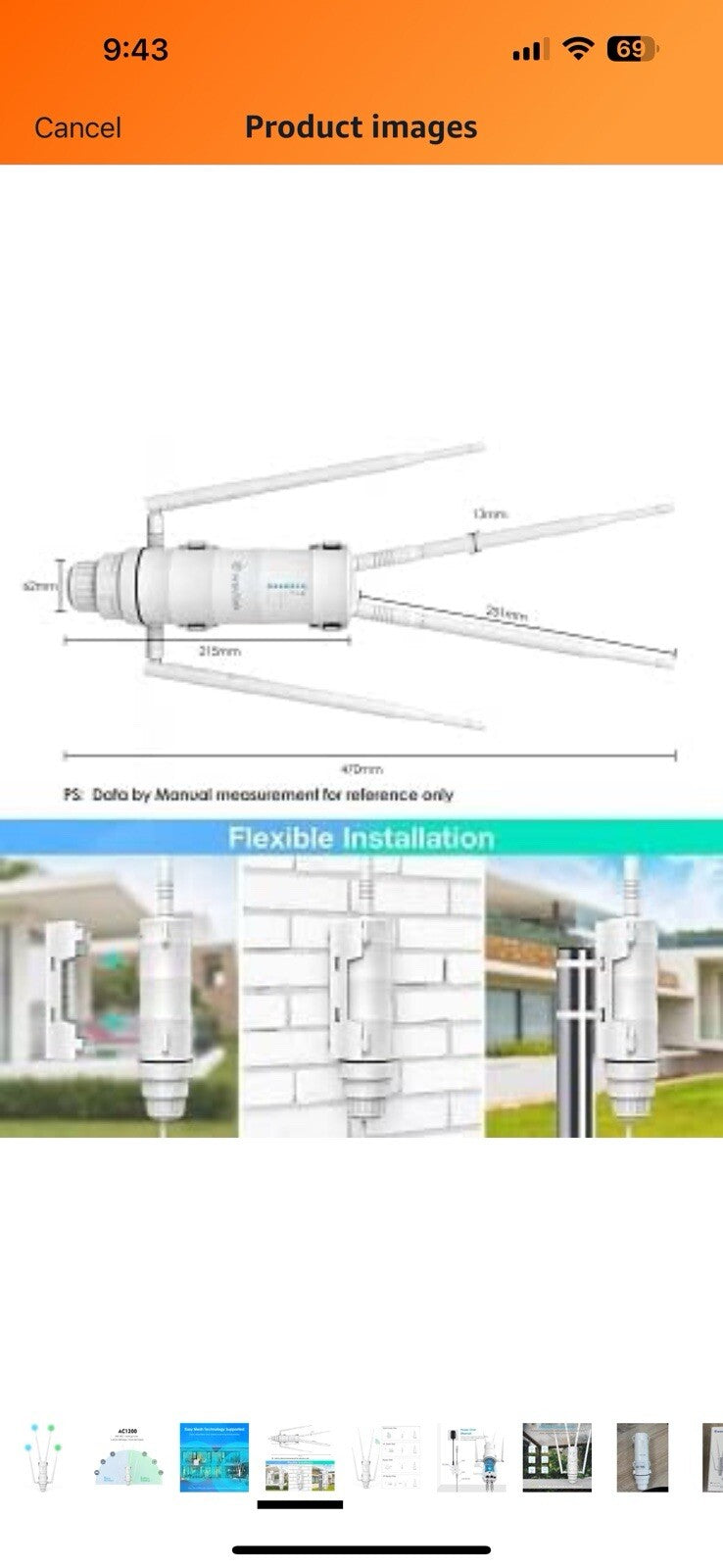 WAVLINK AC1200 Repeater, High Power Outdoor Weatherproof WiFi 