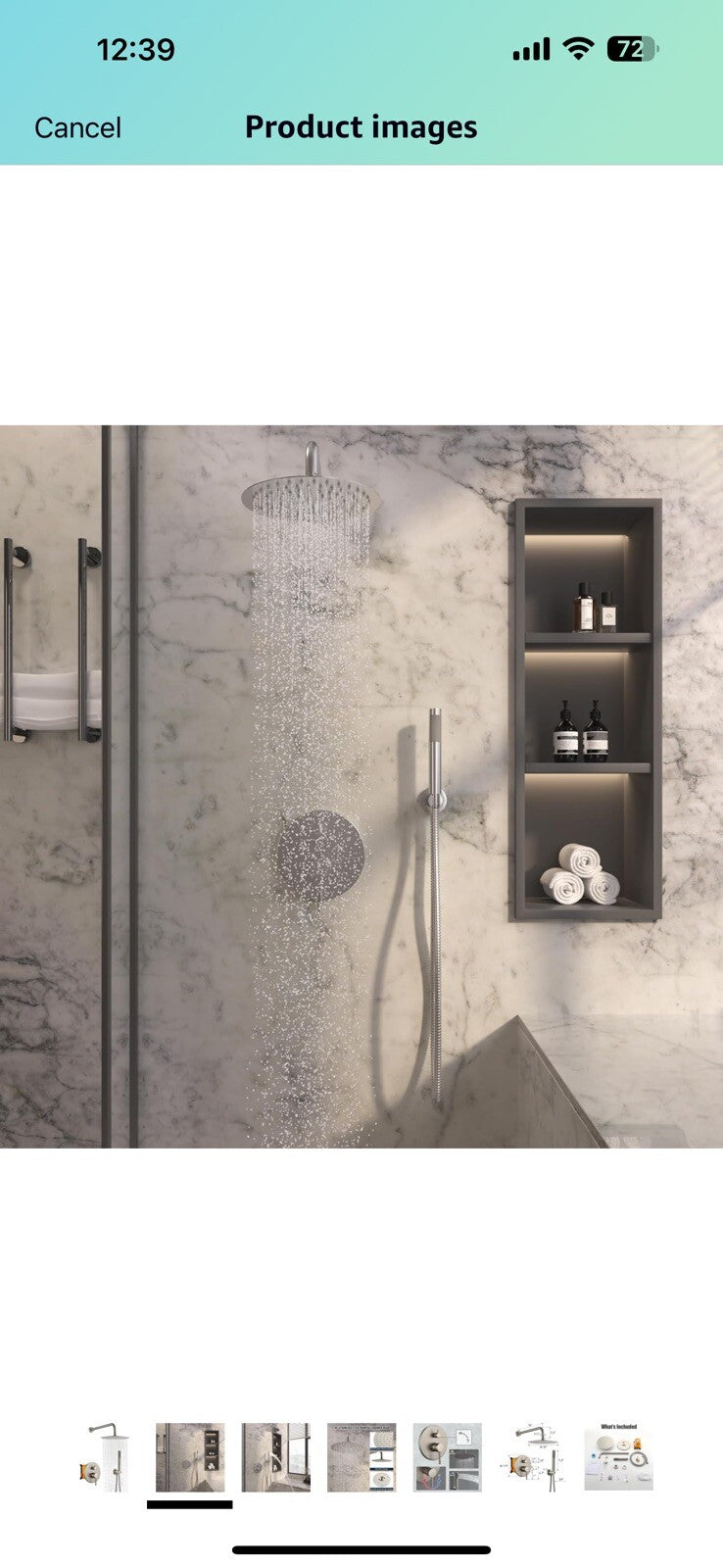 MONDAWE Round Shower Faucet Set, Wall Mounted Shower System 10 Inch