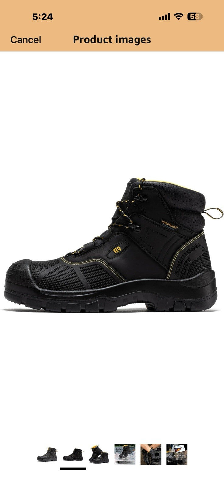 ROCKROOSTER Wood Land - Men's Composite Toe Work Boots in Oiled Crazy 11.5
