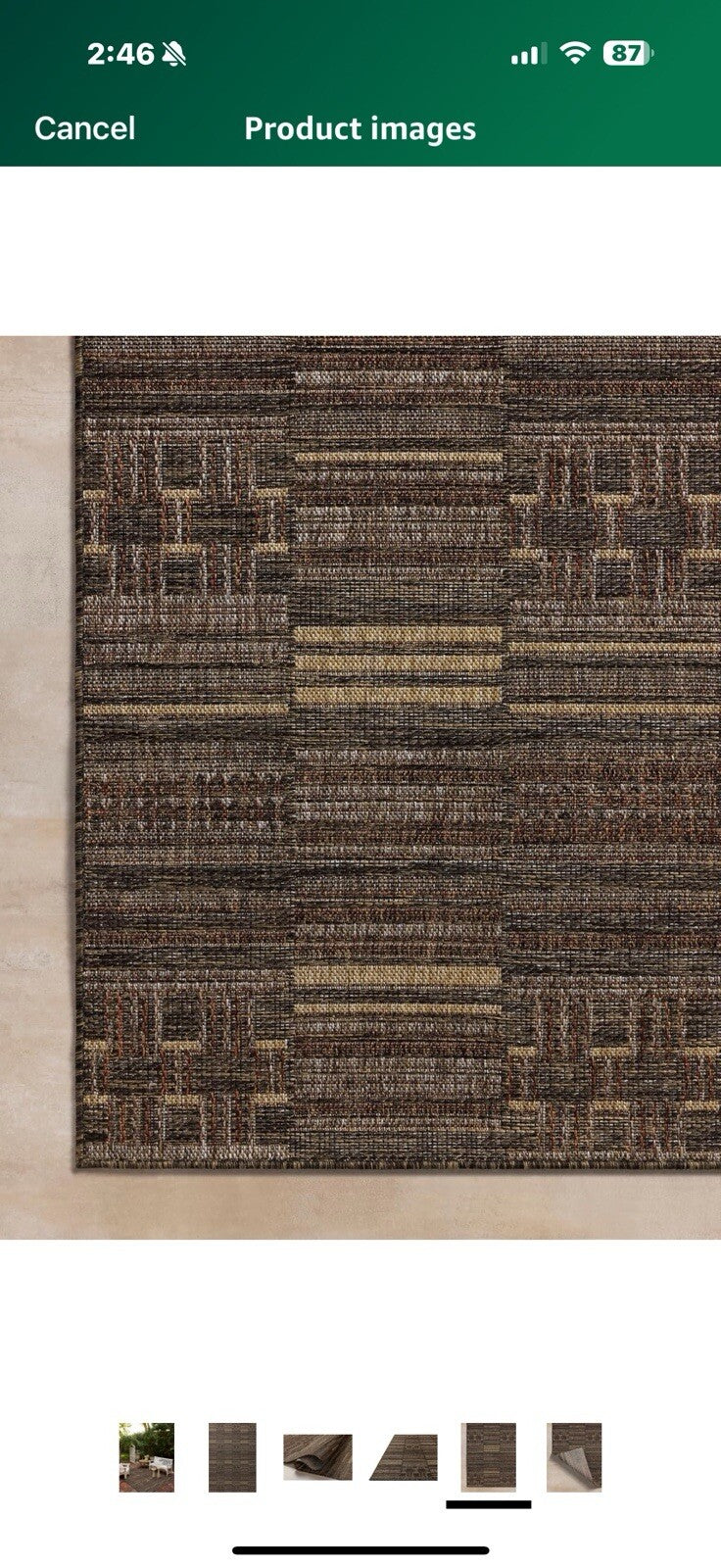 Loloi II Birch Collection BIR-01 Spice/Tobacco 7'-10" x 10', Area Rug, .25" 