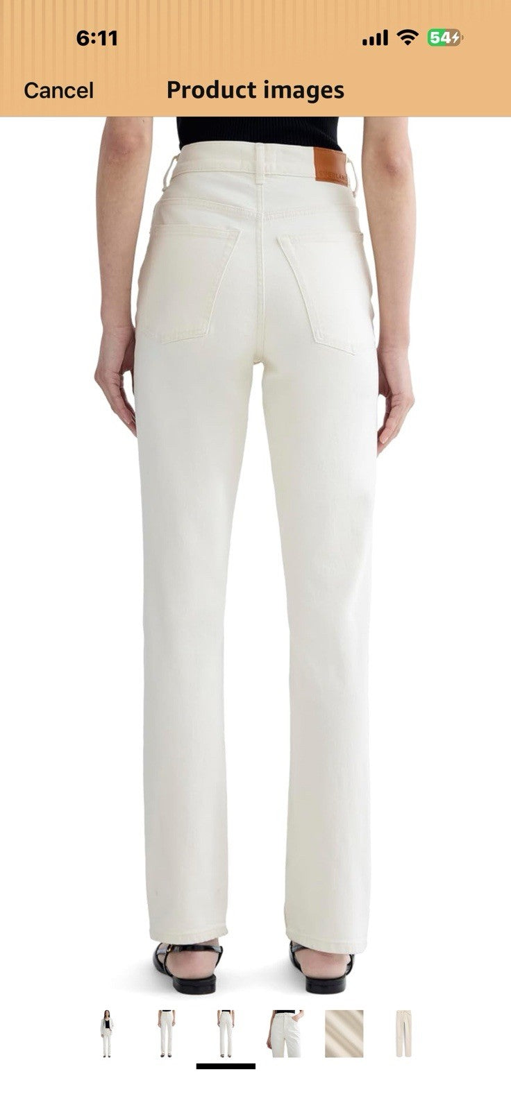 Everlane Women's Way-High Slim High-Waisted Straight Denim Jean