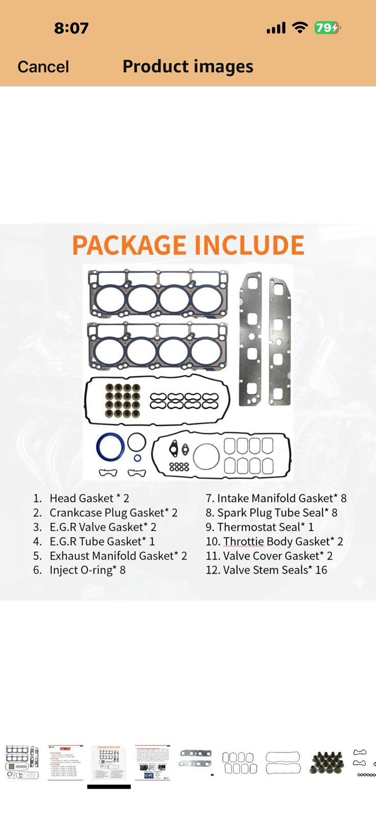 OEM Replacement Engine Cylinder Head Gasket Set for 5.7L V8 – Fits