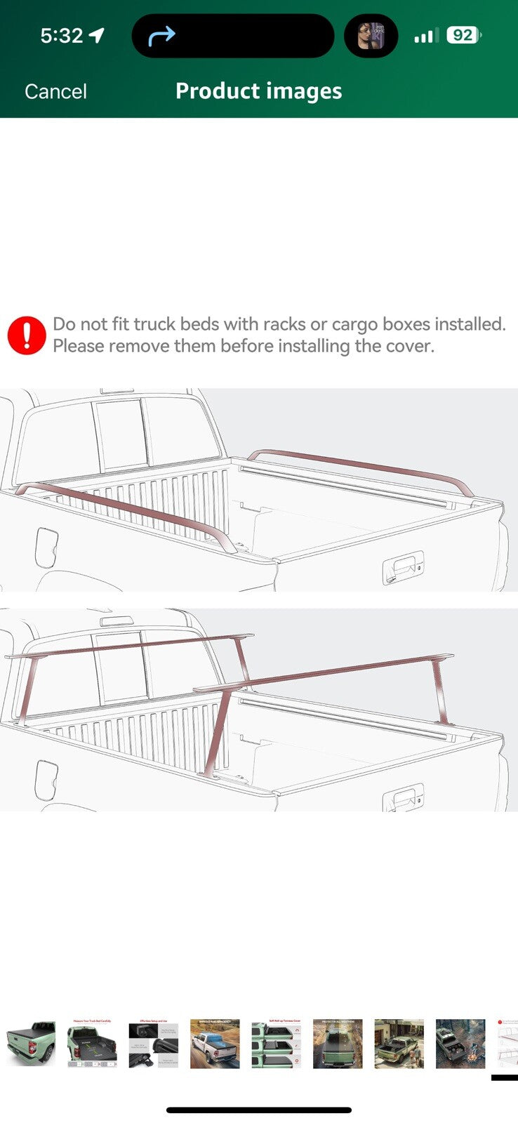 LEDKINGDOMUS Soft Roll-Up Tonneau Cover Fits for Toyota Tundra