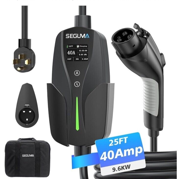Level 2 EV Charger, 40Amp Electric Car Charger Portable EV Charger 25FT