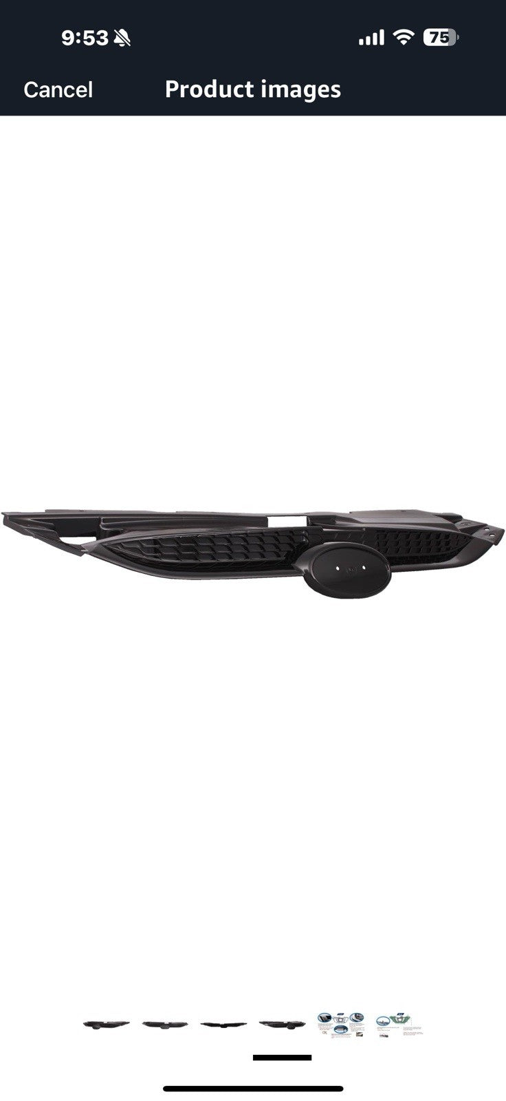 Front Grille Compatible with 2010-2015 Hyundai Tucson, PP Replacement