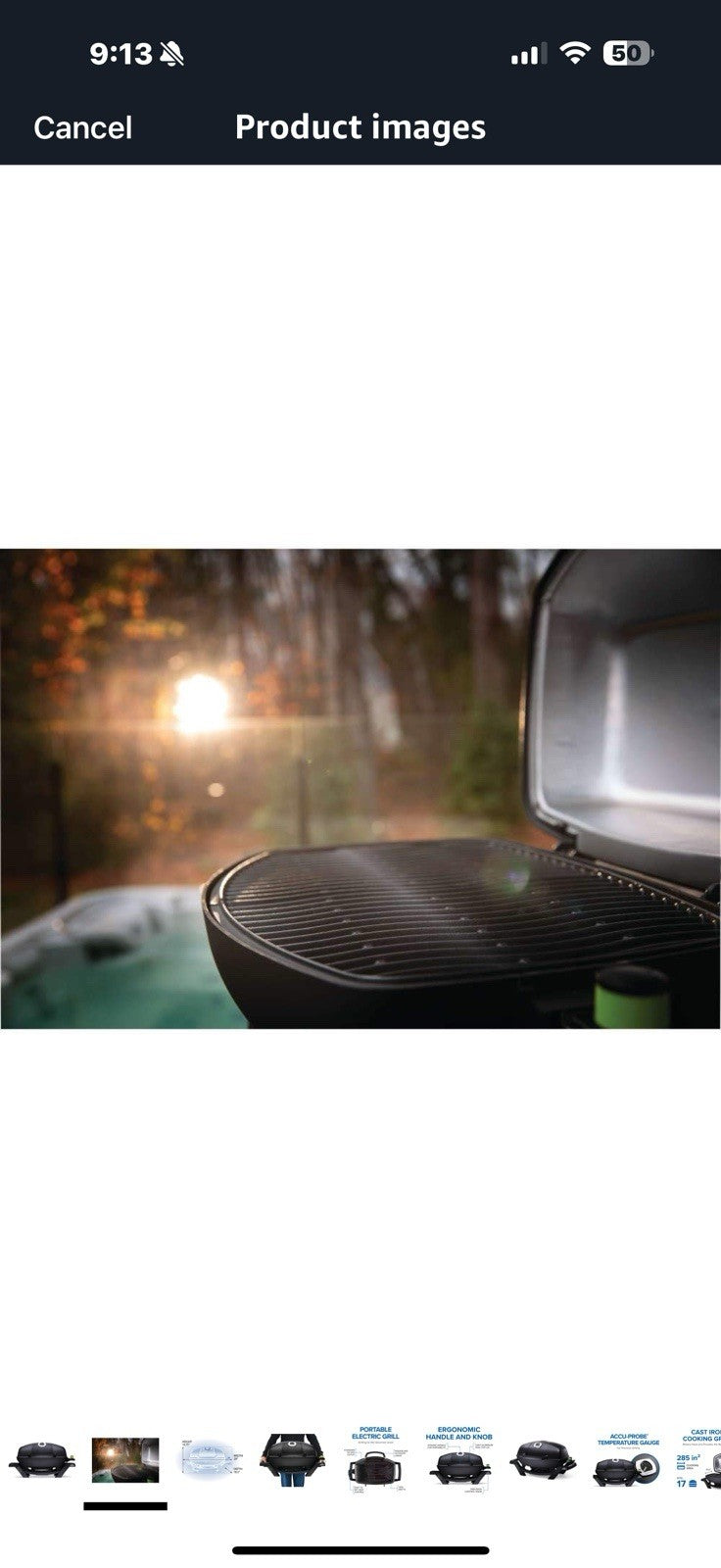 Napoleon TravelQ PRO285E Portable Electric Grill, Black, Tailgating, Camping