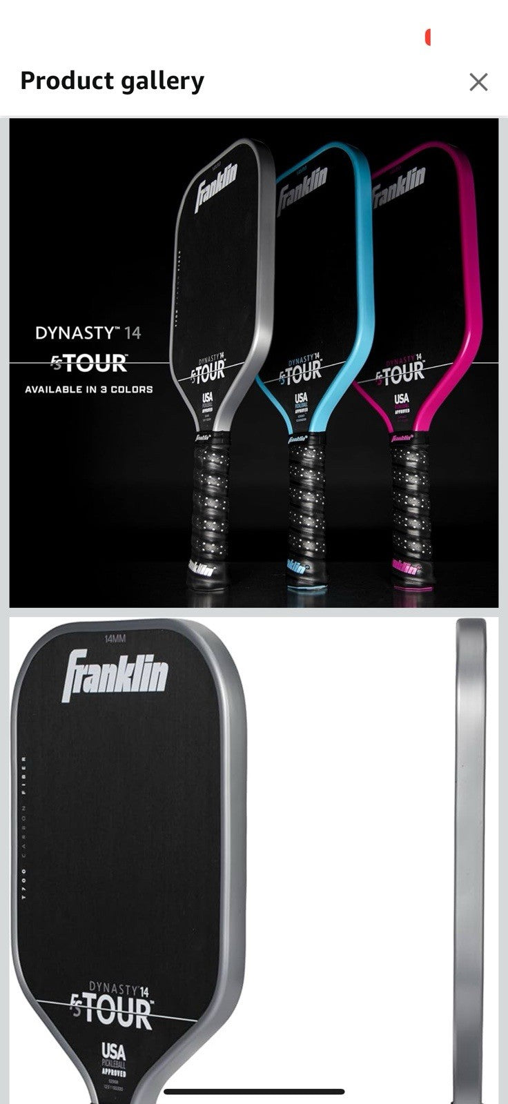 Franklin SportsFranklin Sports Pro Pickleball Paddle Set - FS Tour Series 14mm