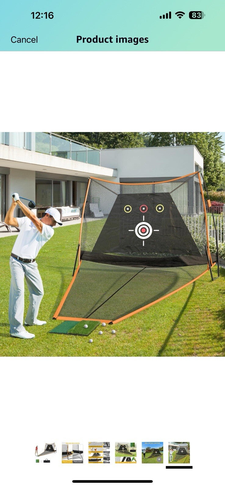 DWVO 10FT X 7FT Automatic Ball Return Golf Net for Indoor/Outdoor