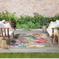 Nourison Home Color Splash Multicolor 5'3" x 7'3" Area Rug - Easy Clean, 