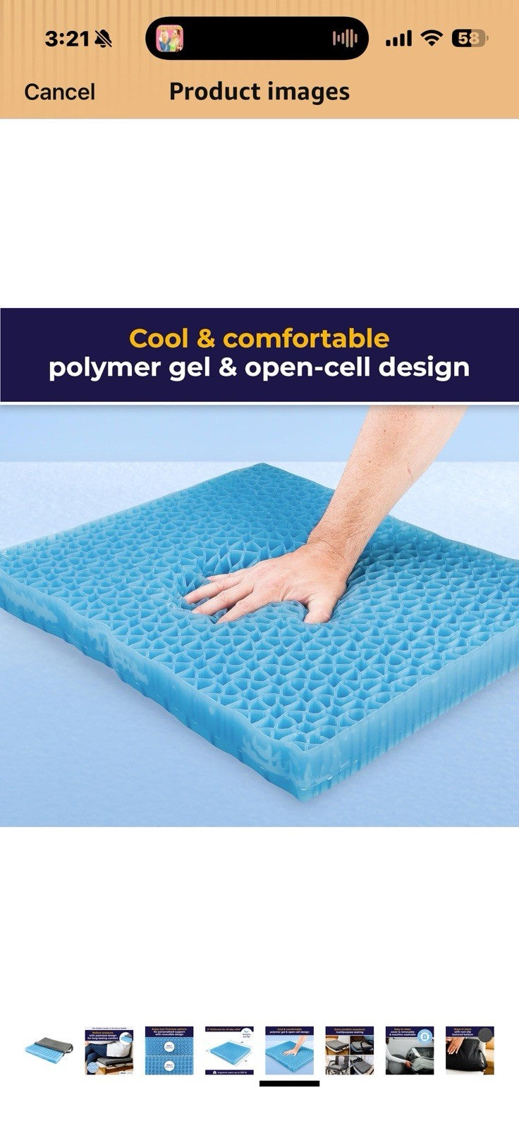 Drive Medical DualEase Gel Seat Chair Cushion for Wheelchair, Office Chairs