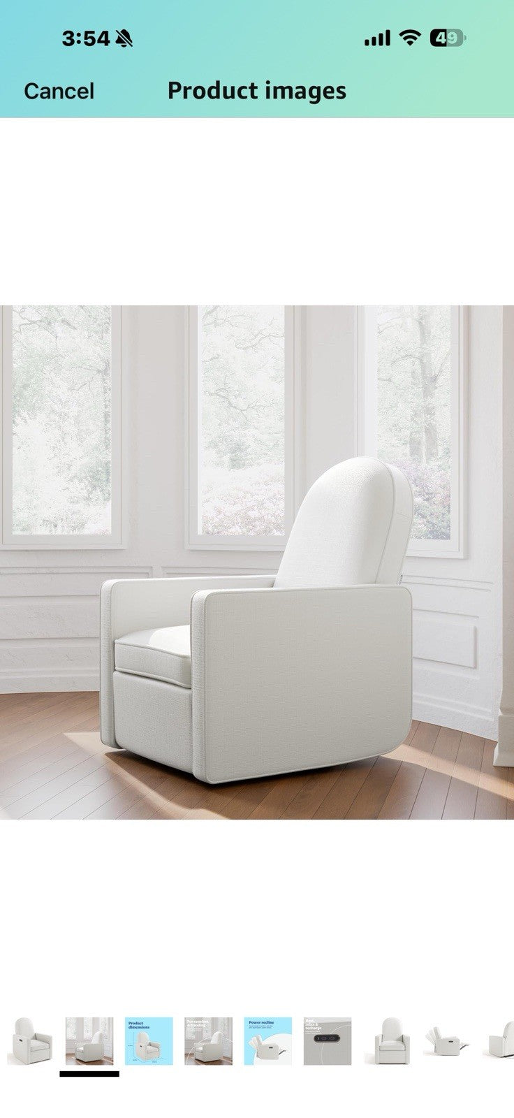 Graco Olivia Small-Spaces Premium Nursery Power Recliner Swivel Glider
