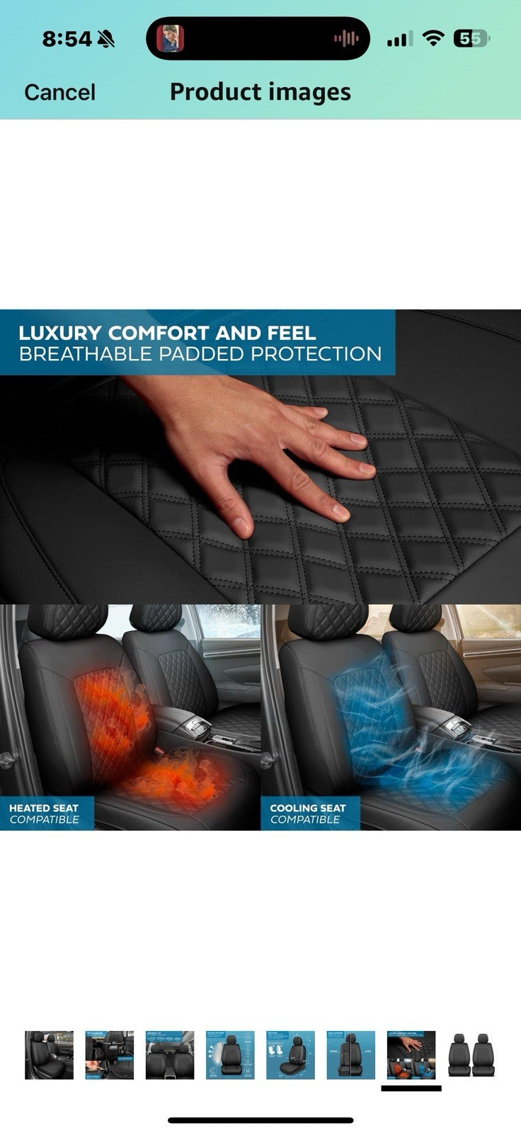 Prestige Edition Faux Leather Seat Covers for Cars, Trucks, & SUV – 2 Black Car 