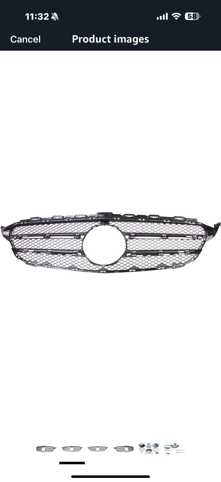 Front Grille Compatible with 2015-2018 Mercedes-Benz C-Class C300 C400