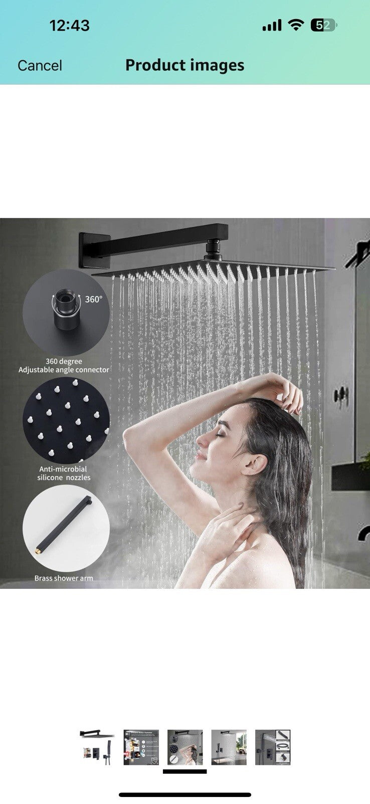 Cobbe Shower System, Matte Black Shower Faucets Sets Complete,
