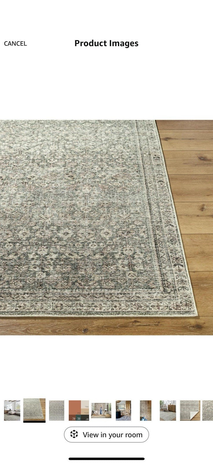 Livabliss x Galey Alix Collins Avenue III Vintage Damask Area Rug, 7'9" x 10'