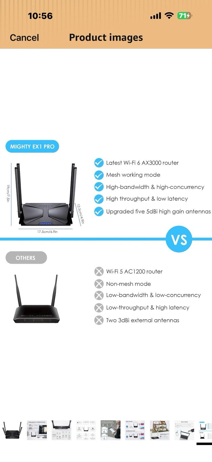 WiFi 6 AX3000 Dual Band Mesh Router, Wireless Gigabit Router for Gaming