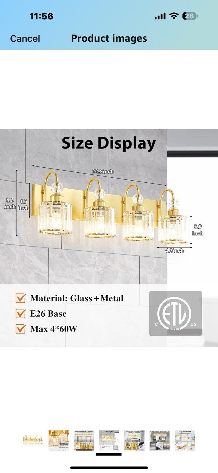 Bathroom Vanity Light Fixtures Over Mirror - Makeup Lighting Pure Gold