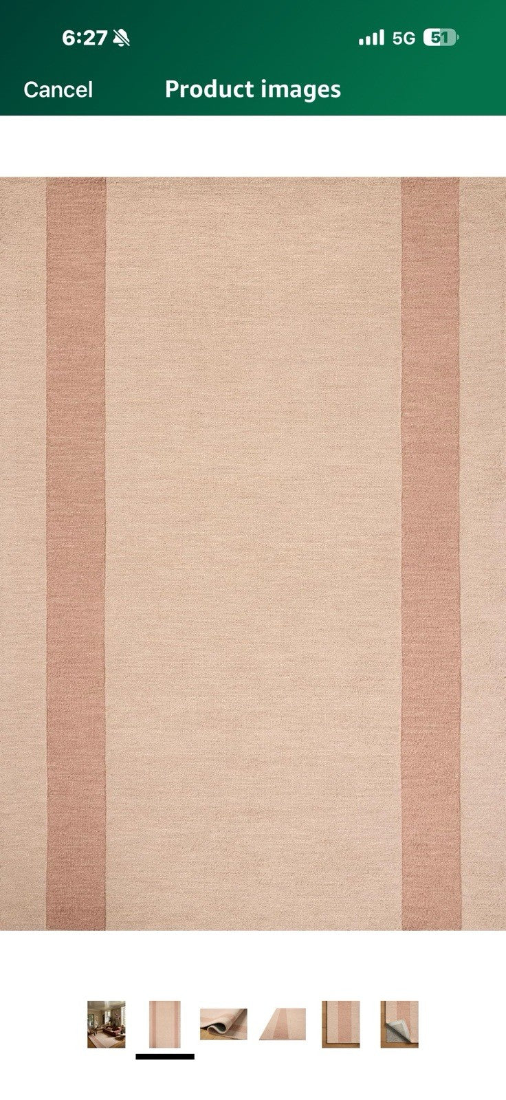 Loloi Leanne Ford Craven Collection CVN-01 Blush/Rose 5'-0" x 7'-6" Area Rug 