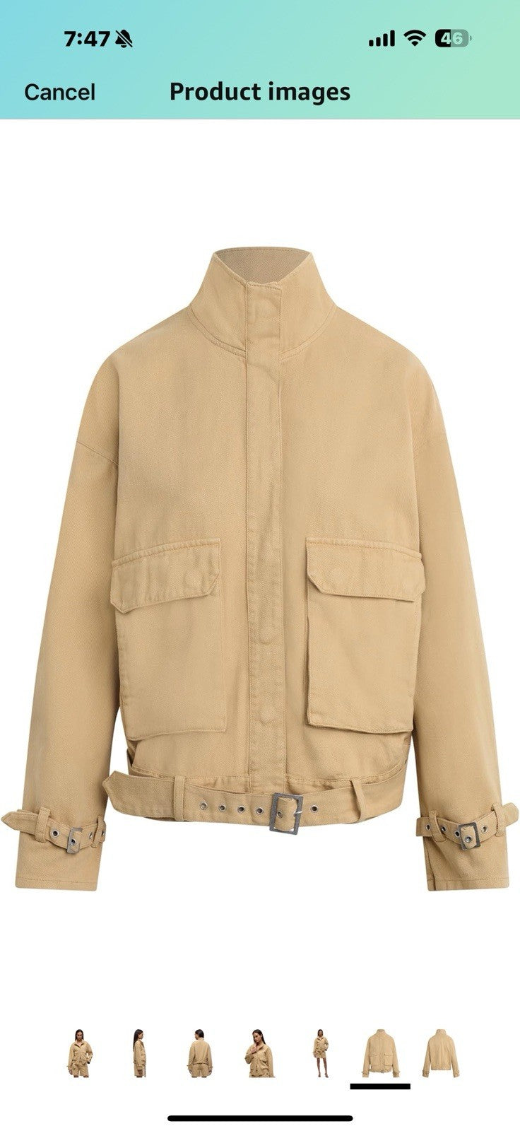 HUDSON Women's Relaxed Utility Jacket Xl 
