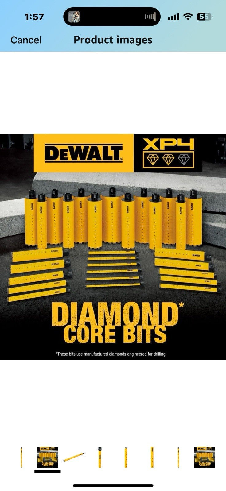 DEWALT 1" x 14" Diamond Core Bit (DW55006)