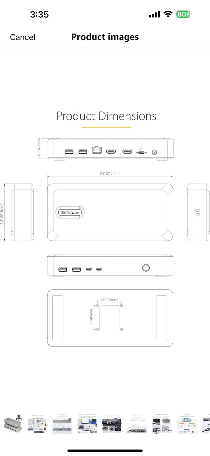 StarTech.com USB-C Docking Station (10-in-1, USB4), Up to 100W Charging