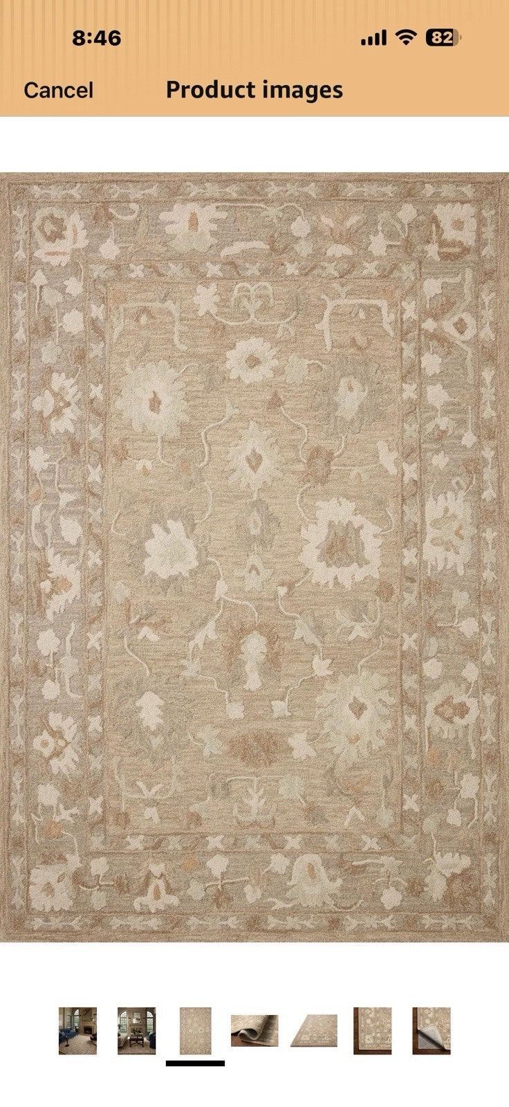 Loloi Chris Loves Julia Dorothea Collection DRT-02 Khaki/Dove 5'-0" x 7'-6" 