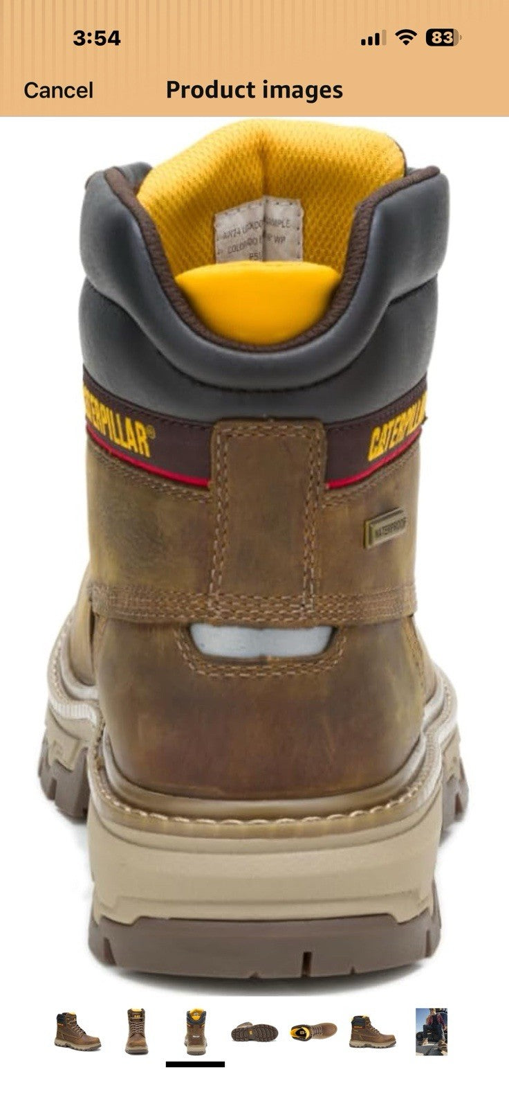 CAT Unisex Adult Colorado Equip 6" Waterproof  Size 10 