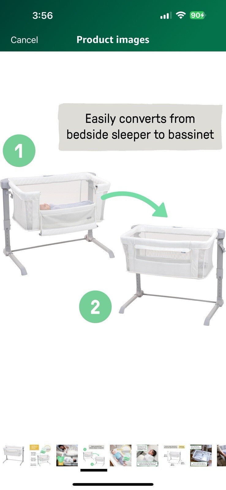 SwaddleMe by Ingenuity DreamSecure 2-in-1 Co-Sleeping Bassinet, DreamSecure