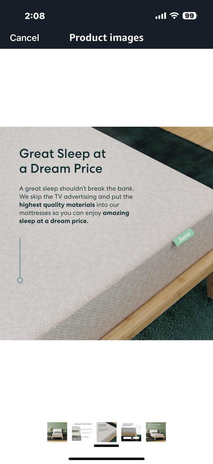 Siena 6" King Foam Mattress - Medium Firm - 180 Night Trial - Premium
