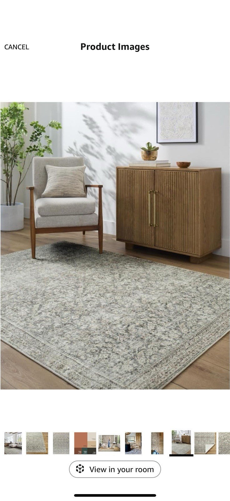 Livabliss x Galey Alix Collins Avenue III Vintage Damask Area Rug, 7'9" x 10'
