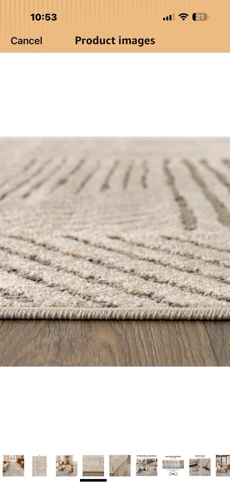 Rugshop Modern Patchwork High-Low Indoor Area Rug, Neutral Geometric 