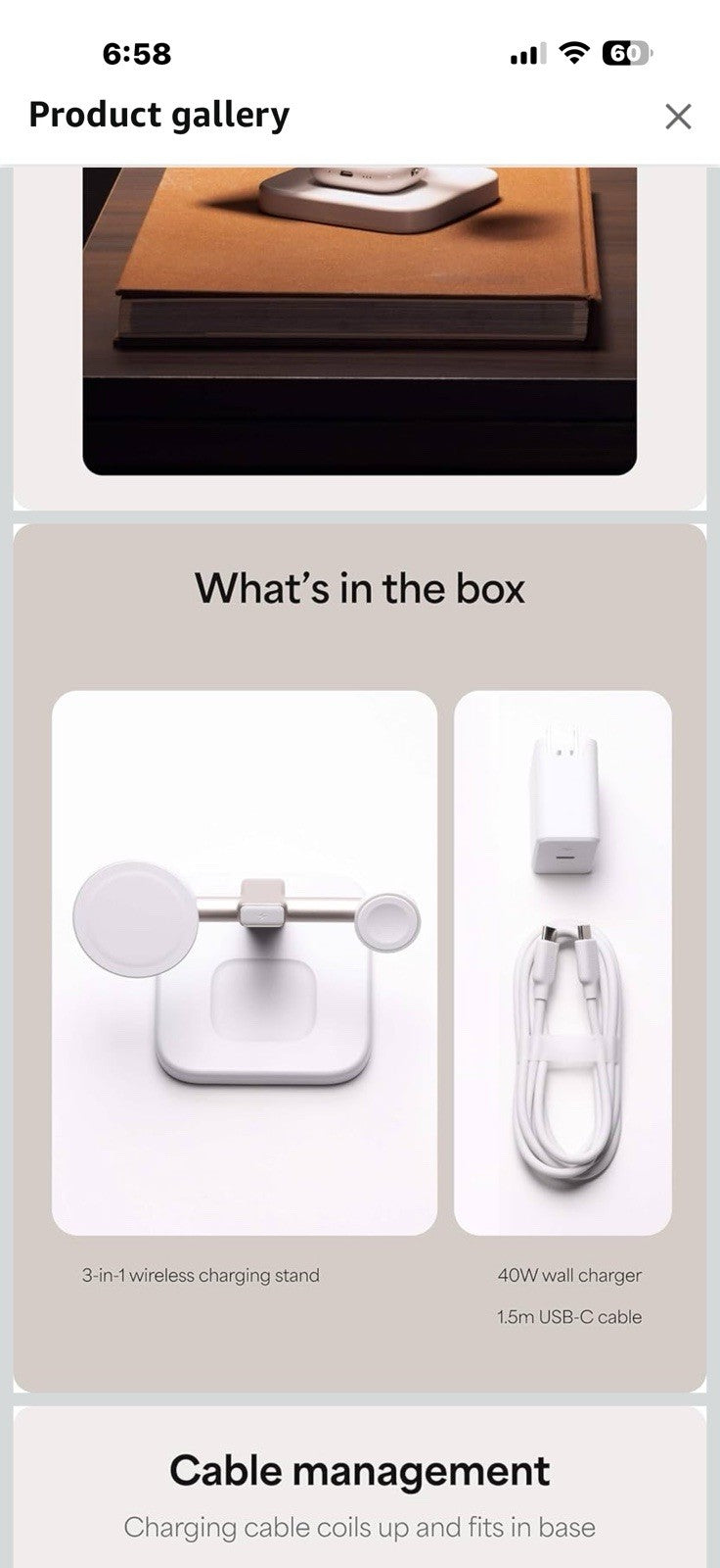 Mophie 3-in-1 Wireless Charging Stand - Qi2-Certified, MagSafe Charger